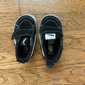 Vans Kids Black Sneakers with Velcro